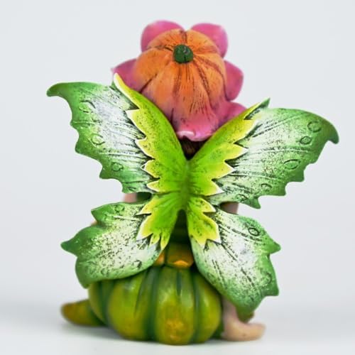 Fantasy Fairy Figurine, 3.15 Inch Mini Garden Fairy Statue, Hand-Painted Resin Indoor Outdoor Decor for Desk, Plant Pot, Fairy Garden (Green & Pink) - Image 5