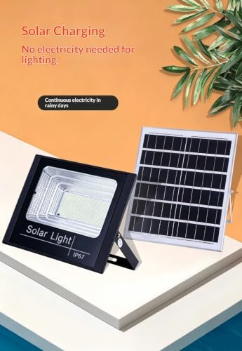 Solar Flood Light, IP67 Waterproof LED Security Light, Auto Dusk to Dawn, Wall Mount Outdoor Floodlight for Yard, Garden, Patio, Street (White, Model 500W) - Image 6