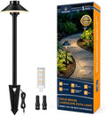 Gardenreet Solid Brass Low Voltage Hat-Top Path Light, Black, G4 2700K 4Pk by Gardenreet