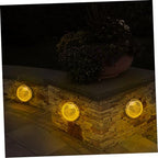 INOOMP 4pcs LED Solar Ground Lights for Outdoor Garden and Pathway, Warm White Solar-Powered In-Ground Disc Lamps for Lawn and Landscape Lighting - Image 5