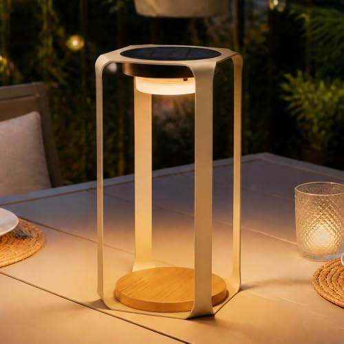 Solar Outdoor Table Lamp, Rechargeable Cordless Patio Lamp Waterproof by TOOTOOSTAR