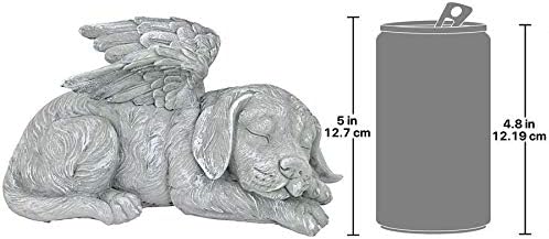 Design Toscano QL6079 Dog Angel Pet Memorial Grave Marker Tribute Statue, 10 Inches Wide, 5 Inches Deep, 5 Inches High, Handcast Polyresin, Antique Stone Finish - Image 3
