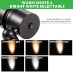 Landscape Spot Lights Outdoor - Warm & Cool White Low Voltage Spotlights 12V, Adjustable White Accent Lights Waterproof, All Metal Wired Aluminum Black for Fountain Sign 12 Pack - Image 3