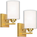 VerRon Wall Sconces Set of 2 with Double Clear Glass Shade for Bathroom by WelcometoVerRon