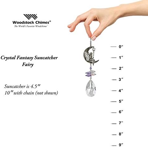 Woodstock Chimes Fantasy Glass™ Suncatcher, 4.5-Inches, Fairy - Image 4
