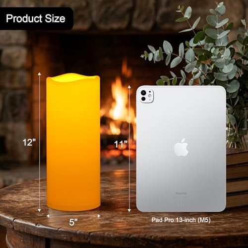 Amagic 12"x5" Large Waterproof Outdoor Flameless Candles with Remote Timer - Image 5