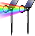 WELALO Solar Lights Outdoor Waterproof Flag Spotlights 2 Pack (Colored) by WELALO