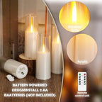 kakoya Flameless LED Candles Upgraded Realistic Flickering Flame,7Pcs Battery Operated Candles with Remote Timers,LED Pillar Candles for Home Decor,Christmas,and Parties（White） - Image 3