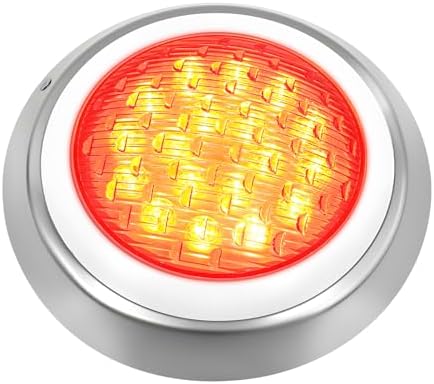 11.8Inch LED Pool Light, 12V 54W RGB Color Change Led Pool Light, 7 Colors 12 Modes Dynamic Changing Modes Underwater Pond Light, Submersible Led Light with Remote for Pool Wall by RibasuBB