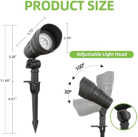 hykolity Low Voltage LED Landscape Spotlights, Aluminum Spot Lights Outdoor - Image 5