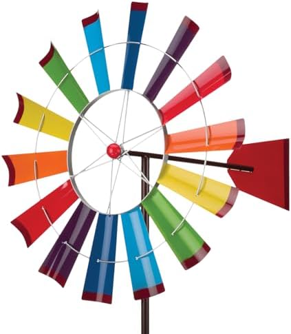 Regal Art & Gift Wind Spinner, Outdoor Metal Kinetic Yard Art with Stake by REGALARTGIFT