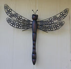 1 - Large Dragonfly Metal Wall Art, Antique Brown Finish, 21" x 22.5", Indoor Outdoor Yard Decor with Mounting Bracket, GS-106 by Unknown