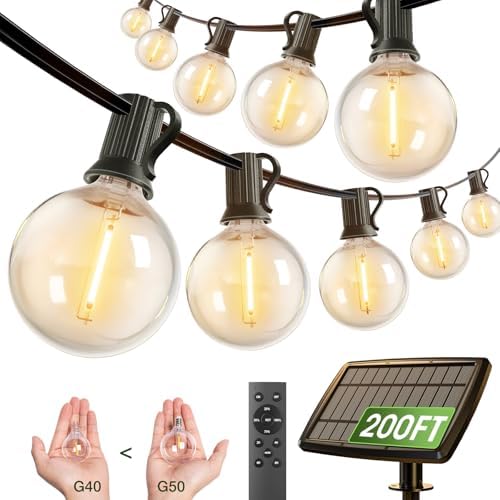 addlon 200FT Solar String Lights for Outside G50 Waterproof by addlon
