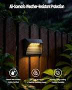4 Pack Outdoor Step Lights, 1W 48LM LED Aluminum Low Voltage Landscape Lighting with Patent Connector, 3000K Warm White IP65 Waterproof Low Voltage Deck Lights, ETL, UL, CSA Listed - Image 3