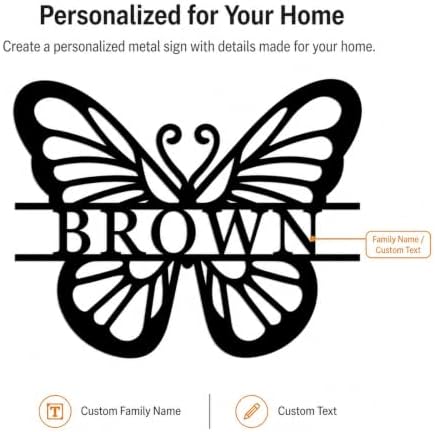 Custom Metal Sign Customized Metal Butterfly Wall Decor Sign Butterfly Wall Sign - Image 6
