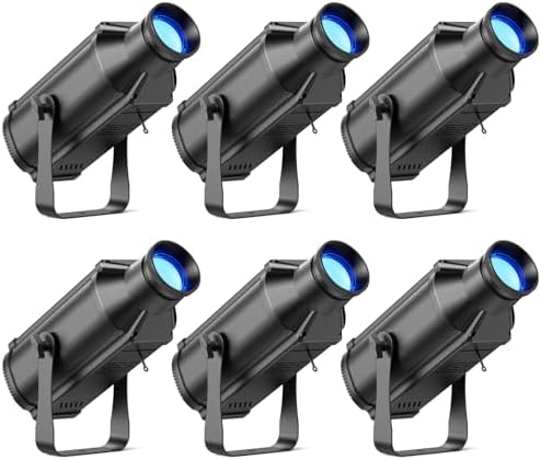 LEKO Profile Stage Spotlights, 100W RGB COB Lights, Zoom Control & DMX512 Par Ellipsidal Lights, 7CH Manual Focus LED Spotlight for Show Stage Performance Event, 6 Pack by FANCYBLING