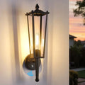 Outdoor Wall Light Fixtures, 20" Large Dusk to Dawn Front Porch Lights Waterproof with Clear Glass, Black Exterior Wall Mount Sconce Outside Lighting for Garage Porch House, OS-OD2615-1WM by Osimir