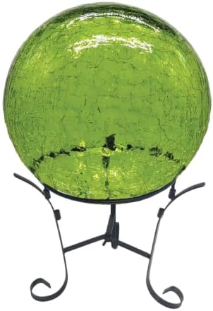 Briarwood Lane Everyday Gazing Ball 10x10 Green Cracked Solar LED Gazing Ball by BriarwoodLane
