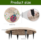4Pcs Round Sunflower Stepping Stone Outdoor Garden Walkway, Durable Plastic Pavers for Patio, Pathway, and Landscaping, Weatherproof Stepping Stones with Ground Stakes (Round Butterfly) - Image 2