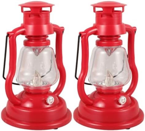 2pcs Vintage Kerosene Oil Lamp with Handle, Portable Tabletop Lantern by Unknown