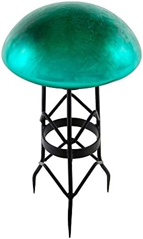 Achla Designs Glass Toadstool Mushroom Gazing Ball, Emerald Green - Image 4