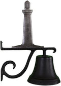 Montague Metal Products 7.75″ Diameter Cast Bell with Ornament, Hanging Bell, Dinner Bell, Heavy Duty Cast Aluminum (Cape Cod Lighthouse) by MontagueMetalProducts