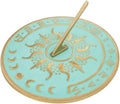 Solstice NESW Summer Vibes Sun Clock Sundial Blue Verdigris Finish 10" Dia Vintage Sun Dial Garden or Lawn Clock Compass Round Patio Outdoor Compass Sundials for Yards by Unknown
