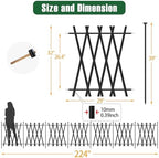 7 Panels Decorative Garden Fence 32in H x 17Ft L, Heavy Duty Metal Rustproof Animal Barrier No Dig Fencing Outdoor Dog Fence Flower Bed Border, Lawn Edging for Pet, Yard& Patio, Landscape - Image 2
