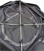 Fire Pit Surround Tabletop, Large | Elevation for Yukon Wood Burning Fire Pit, Powder-Coated Steel/UV-Resistant Outdoor Fabric, Dimensions (DiaxH): 54.10 x 20.8 in, Black - Image 4
