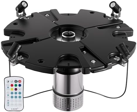 FS02 110V, 1/2 HP, Large Pond Floating Fountain with LED RGB Lights, Oil Free Pump 9000 GPH with 100’ Cord, Two Spray Patterns Included - Image 2