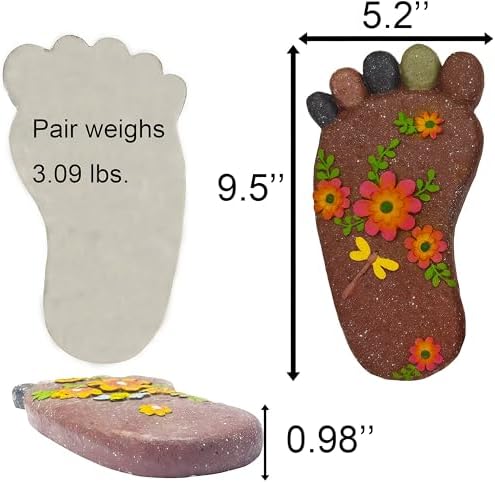 Outdoor Anti Slip Stepping Stones Set, DIY Footprint Shaped Paving Stones - Image 6