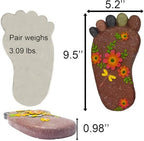 Outdoor Anti Slip Stepping Stones Set, DIY Footprint Shaped Paving Stones - Image 6