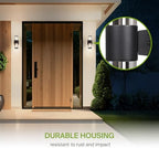ASD Smoky Glass Outdoor Wall Lights - Up & Down 60W 120V E26 Base ETL Exterior Lighting Fixtures, LED/CFL/Incandescent Bulb Outdoor Lights for House, Waterproof Patio Wall Sconces & Porch Decor 2 Pack - Image 5