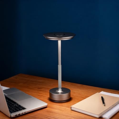 UdoUto 2-Pack Cordless Table Lamps Rechargeable, Silver - Image 3