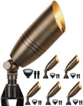 Solid Brass Outdoor Landscape Spotlights with 5W 2700K MR16 Bulb,6 Pack by PARTPHONER