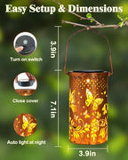 DIBIEECN Birthday Gifts for Women, Solar Lanterns, Butterfly, 4 Pack - Image 4