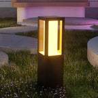 Modern Landscape Path Light Outdoor LED Bollard Fixture Aluminum Housing Pathway with Glass IP65 Waterproof Garden Lawn for Yard Walkway Home Decor by Unknown