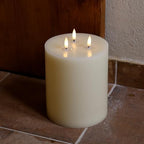 3 Wick Extra Large Flameless Candles, 6"x8" Flat Battery Operated Candles - Image 4