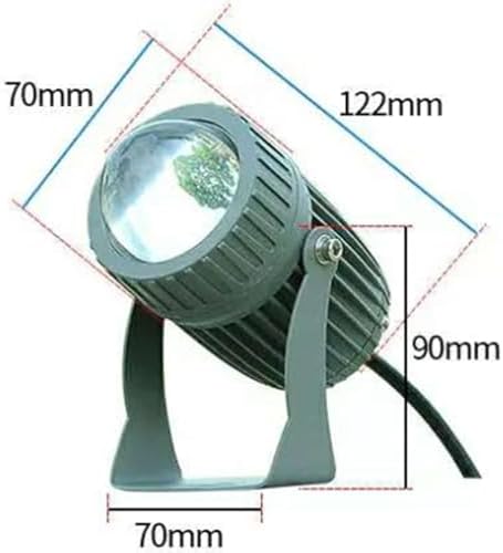 10W LED Wall Washer, Rotation Spot Lights, Narrow Beam Spotlight, Long Range LED Floodlights, IP65 Waterproof Outdoor Architectural Landscape Lighting Beam Spotlight(Warm White) - Image 2