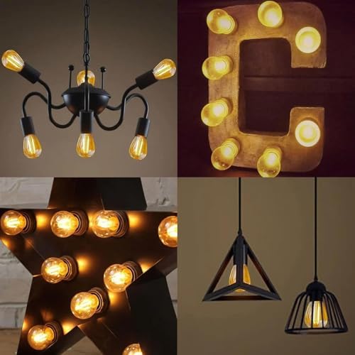 220v,E27,12V Low Voltage S14 LED Replacement Edison Bulb 1W Plastic E26/E27 Outdoor Shatterproof Solar String Light Bulbs for RV Camper Marine - Image 7