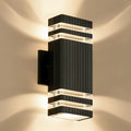 JYV Square Outdoor Wall Lights, Up and Down Outdoor Lighting, Black by JYV