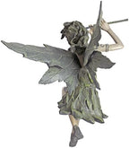 Design Toscano Fairy of the West Wind Shelf Sitting Garden Statue, 19 Inch Tall, Cast Stone Resin, Two Tone Stone Finish - Image 4