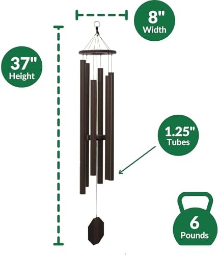 37" Melody of the Heart Windchime - Amish Handcrafted - Image 2
