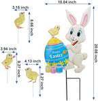Yard Sign Stakes Made of Metal, Easter Yard Stakes with Bunny Egg for Easter Decorations Outdoor Garden Lawn Porch - Image 5