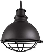 Design House 588442 Ajax Industrial Modern 1-Light Indoor/Outdoor Dimmable Wall Light with Removable Metal Wire Cage Shade for Porch Entryway Patio Garage Kitchen Bedroom, Textured Black - Image 3