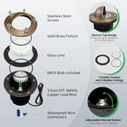 GKOLED LED Brass Well Lights, 12V In Ground Light Outdoor, IP67 Waterproof Low Voltage Landscape Lighting with MR16 Bulb and Swivel Base, 5W 140LM 2700K, Up Light for Garden Trees Bushes, Beacon Top - Image 4