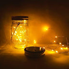 Mason Jar Solar Lights,8 Pack 30 Led Fairy Hanging Jar Lights,Solar Lanterns for Outdoor Patio Party Garden Wedding Christmas Decor Lights(Mason Jars/Handles Included) - Image 2