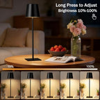 Kakanuo Black Cordless Rechargeable Table Lamps Set of 4 - Image 2