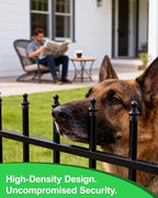 10-Panel Strong Dog Fence, 32in H x 24ft L, Thickened Hollow Iron Tubes, High-Density Metal Barrier for Yard, No Dig Temporary Fencing - Image 6
