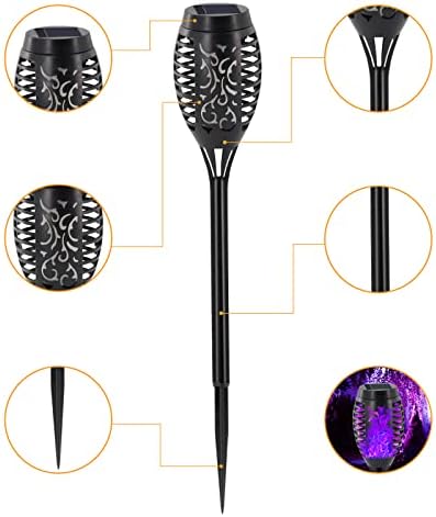 Purple Solar Torch Lights, Halloween Solar Lights Outdoor - Image 7
